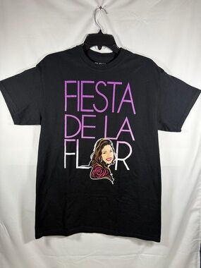 Gildan Black Tee with White Logo Print